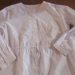 C&C California White Cinched Long Sleeve Sz L Dress or Tunic‎